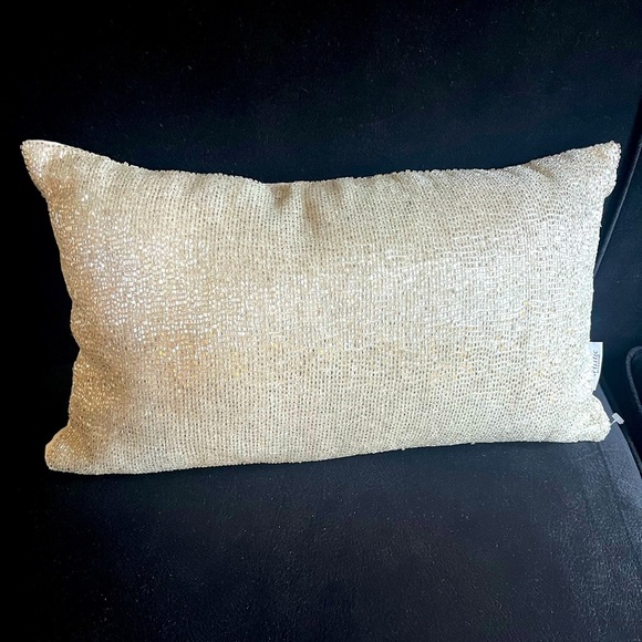 Artistic Accents Other - Artistic Accents Shimmering Beaded Lumbar Pillow 12”x20” Throw pillow